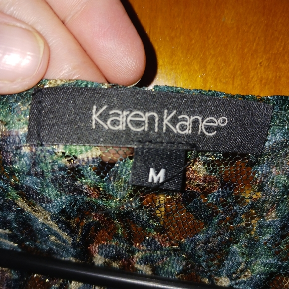 Karen Kane women's green brown dress  size medium A-53 - Picture 3 of 5